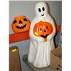 Image 1 : VINTAGE BLOW MOLD GHOST LIGHT UP 3FT & PUMPKIN