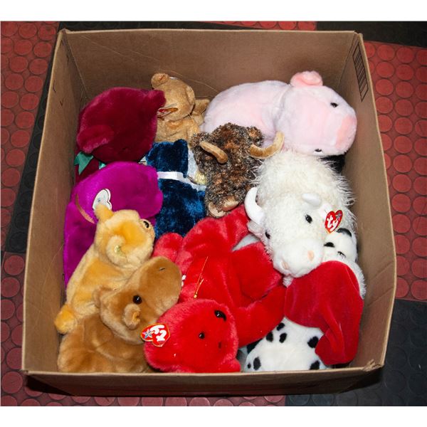 LARGE BOX MOSTLY YEAR 2000 TY’S ALL WITH ALL TAGS