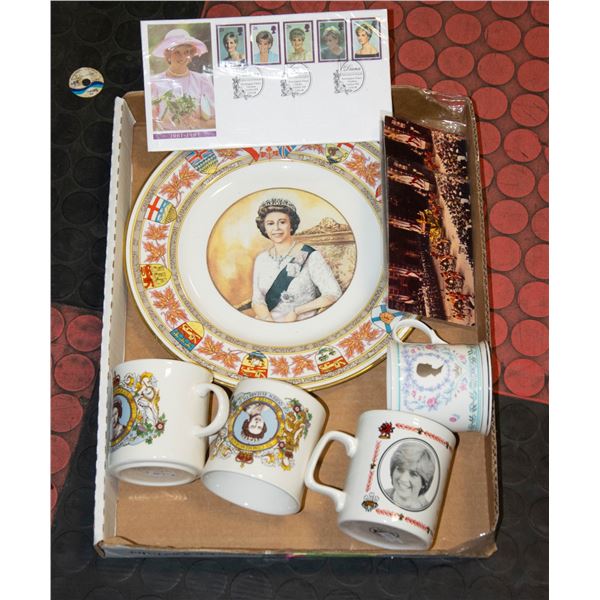 FLAT OF QUEEN ELIZABETH COLLECTIBLES