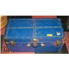 Image 1 : VINTAGE BLUE STEEL STEAMER TRUNK, DUAL