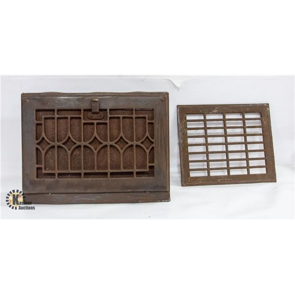 2 RETURN AIR CAST IRON GRATES