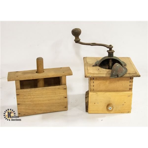 COFFEE GRINDER & BUTTER PRESS