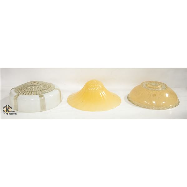 3 VINTAGE LIGHT SHADES