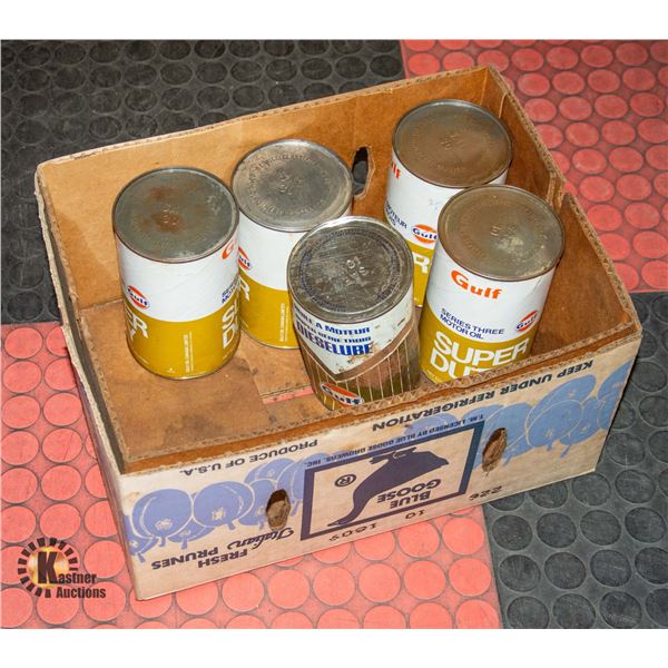 4 FULL GULF OIL CARDBOARD