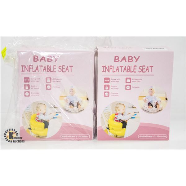 TWO INFLATABLE BABY SEATS WITH BUILT-IN PUMP