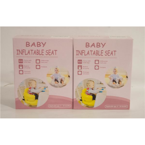TWO INFLATABLE BABY SEATS WITH BUILT-IN PUMP