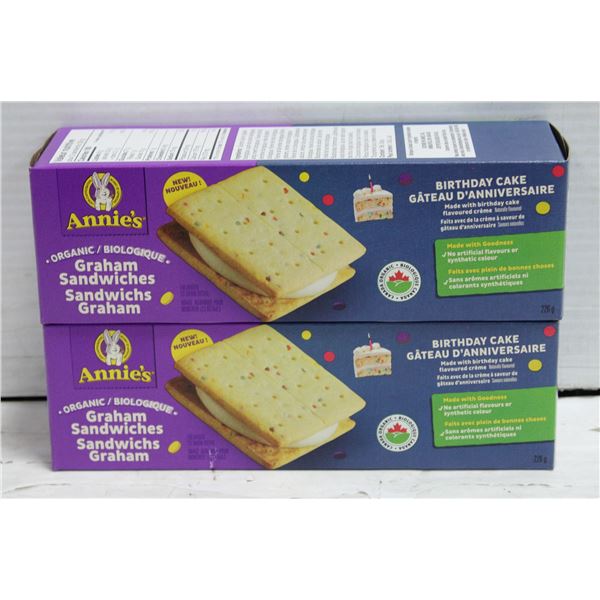 2 BOXES OF ANNIES GRAHAM CRACKER SANDWICHES
