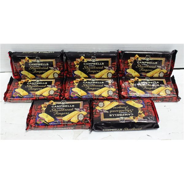 8PKS OF CAMPBELL SCOTTISH SHORTBREAD COOKIES