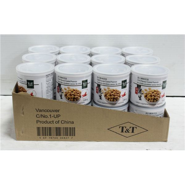24 CANS OF T&T CHILLI FLAVOURED PEANUTS