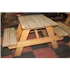 Image 1 : WOODEN PICNIC TABLE (HALF OF REGULAR SIZED