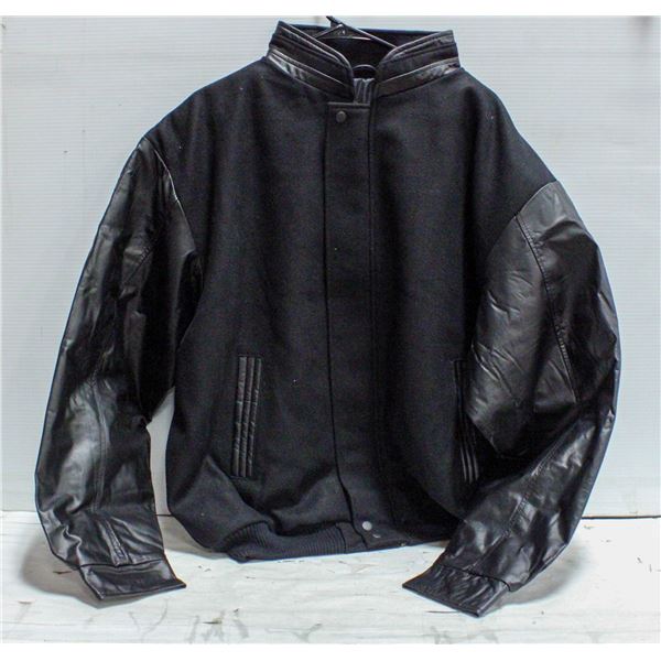 NEW B&W COLLECTION 50% BLACK LEATHER JACKET 2XL
