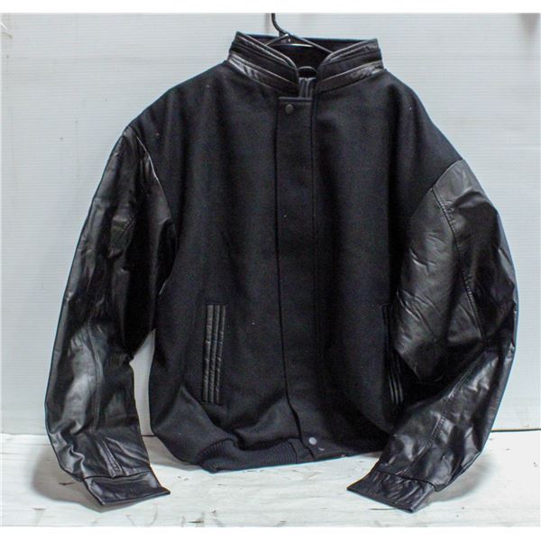 NEW BLACK B&W COLLECTION 50% BLK LEATHER JACKET M