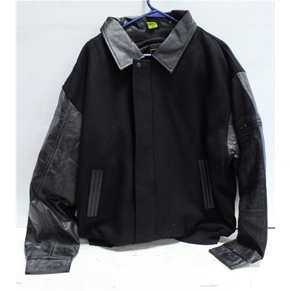 NEW B&W COLLECTION 50% BLACK LEATHER JACKET 3XL