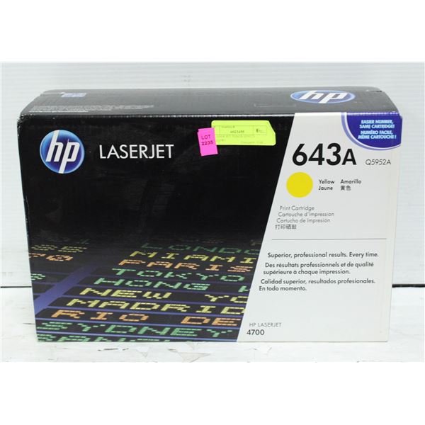 HP LASER JET TONER Q5952A (YELLOW)