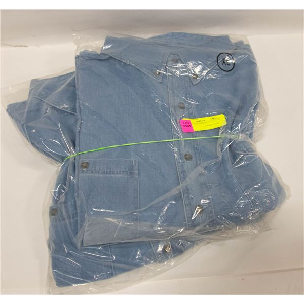 2 XL NEW JEAN SHIRTS