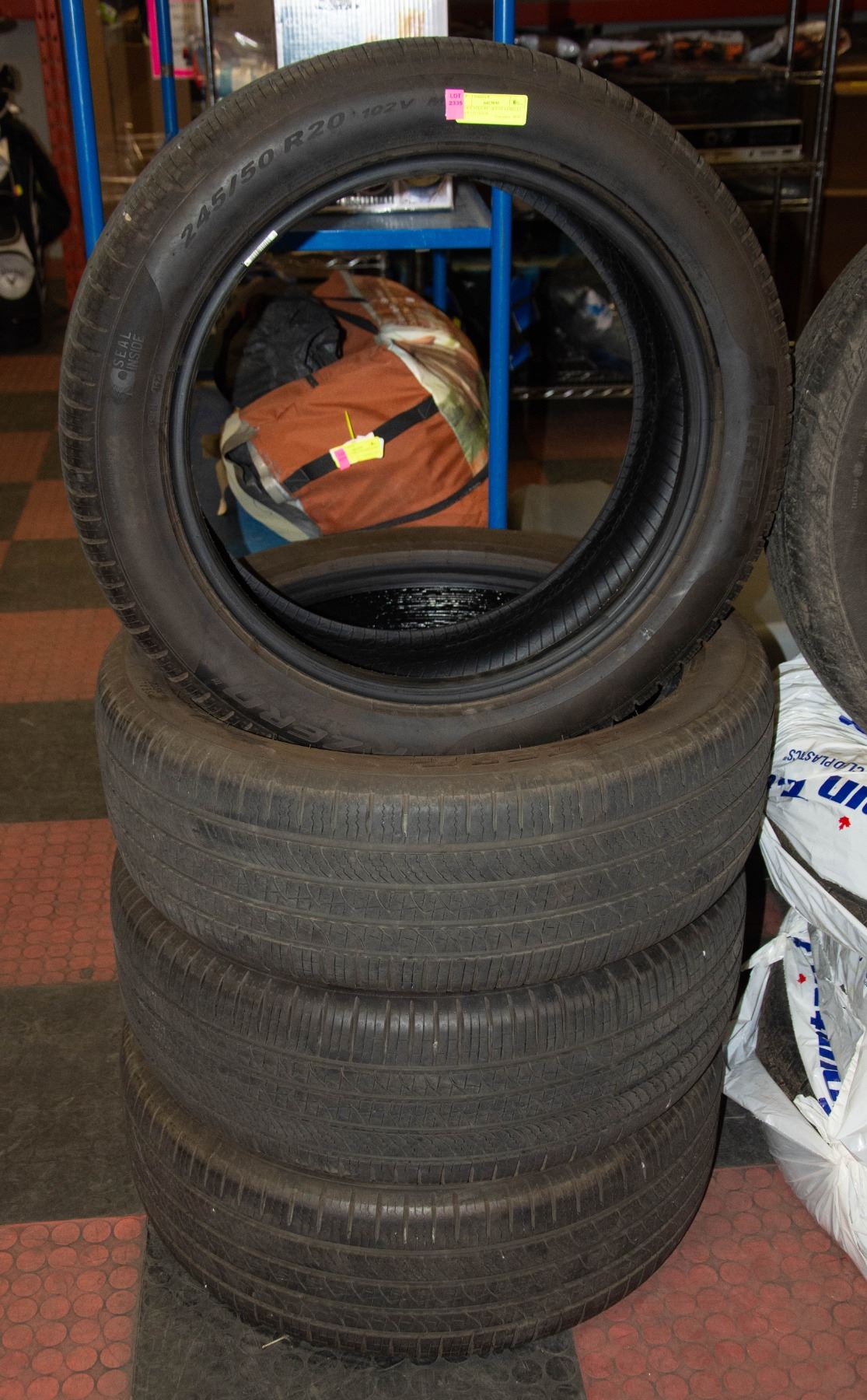 POLICE SEIZURE: SET OF 4 FIRELLI TIRES 245/50/R20