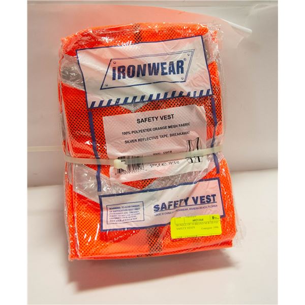 BUNDLE OF 10 BRAND NEW HI-VIZ SAFETY VESTS