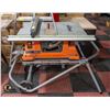 Image 1 : RIDGID TABLESAW WITH WORK HAULER 2 WHEEL STAND