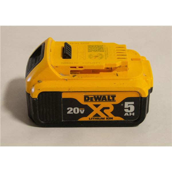 DEWALT 20V XR 5AH BATTERY