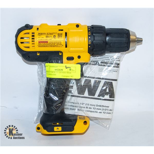 DEWALT DCD 771 20 VOLT MAX 1/2"-CORDLESS
