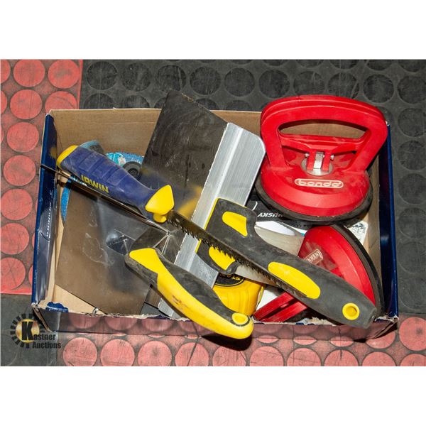 POLICE SEIZURE: FLAT OF TOOLS INCLUDES PUTTY