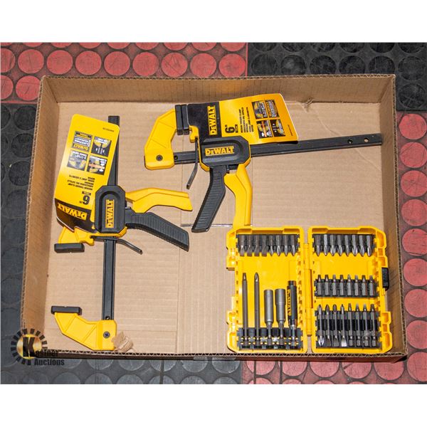 FLAT WITH NEW DEWALT BIT AND DRIVER SET IN