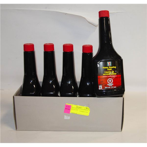 5 SEALED 12 OZ BOTTLES POWER STEERING FLUID