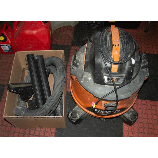 RIDGID HD 14000 SHOP VAC W ATTACHMENTS