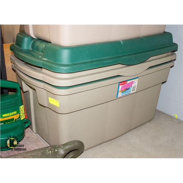 STACK OF TWO RUBBERMAID 106 LITER