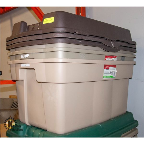 3 X RUBBERMAID ROUGHNECKS WITH