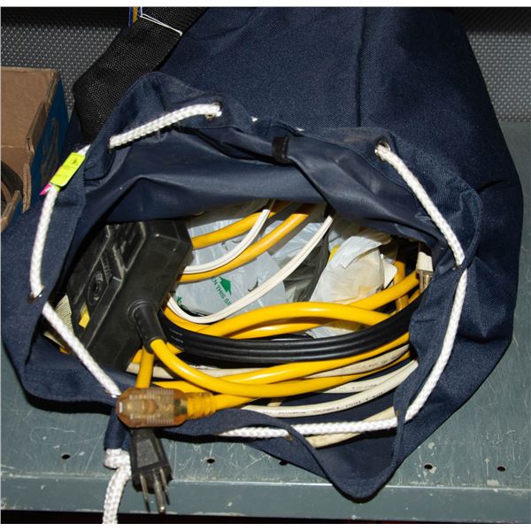 TOTE BAG FULL OF EXTENSION CORDS