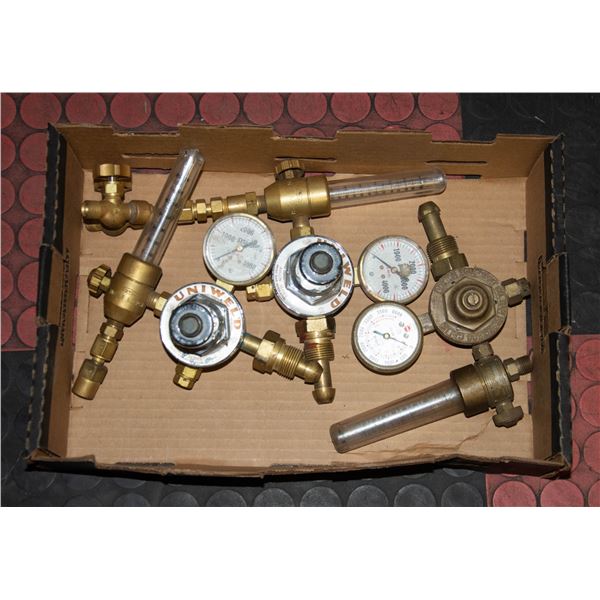 3 ASST WELDING TANK GAUGES BRASS