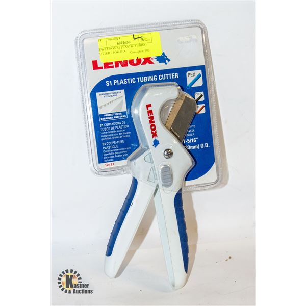 NEW LENOX S1 PLASTIC TUBING CUTTER - FOR PEX,