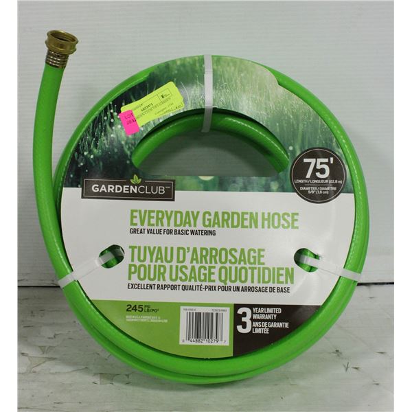 NEW GARDEN CLUB 75FT GARDEN HOSE