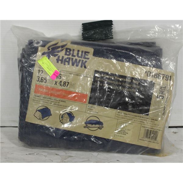 NEW 12 X16 TARP. DEWALT CHARGER & BATTERY