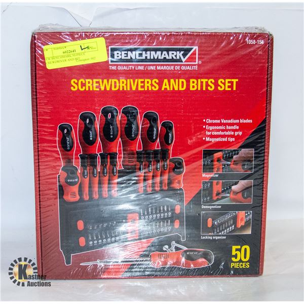 NEW BENCHMARK 50-PIECE SCREWDRIVER AND BIT