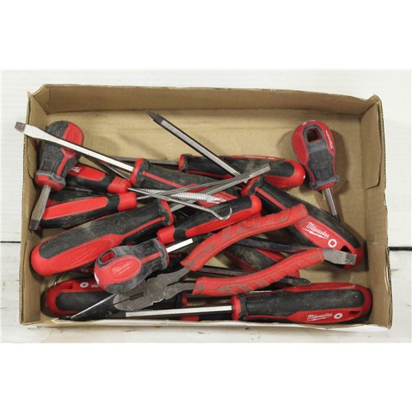 POLICE SEIZURE: FLAT OF MILWAUKEE HAND TOOLS