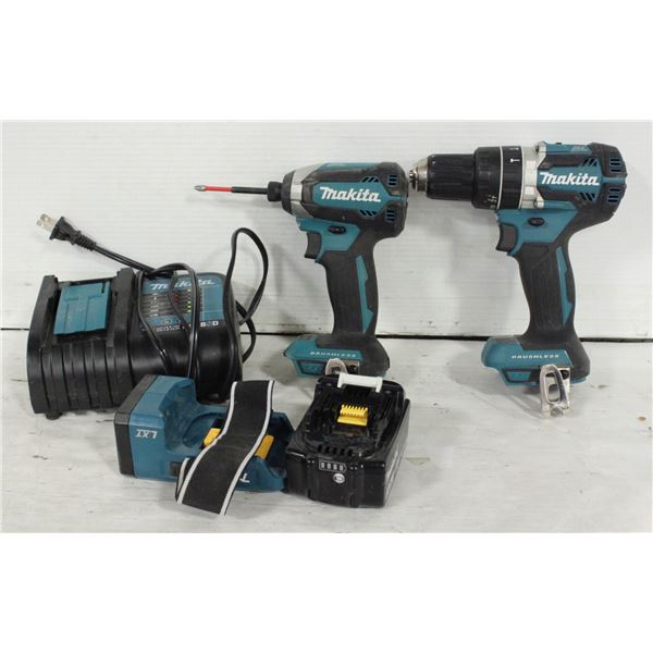 POLICE SEIZURE: FLAT OF 2 MAKITA TOOLS WITH 18V
