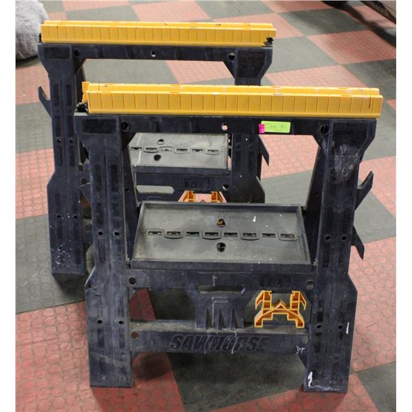 2X SAWHORSE BRAND LIGHTWEIGHT HD SAWHORSES
