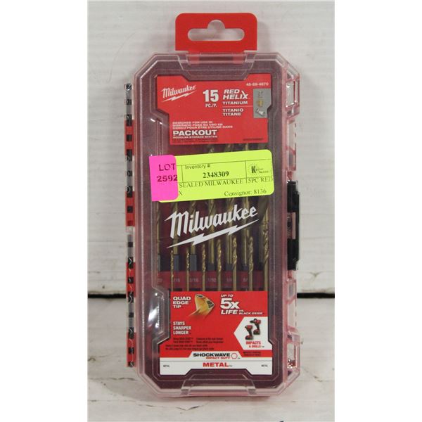 NEW SEALED MILWAUKEE 15PC RED HELIX