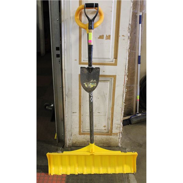 LOT OF SNOW SHOVEL WITH SPADE