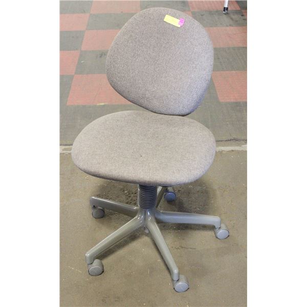 GREY WOVEN FABRIC SWIVEL OFFICE CHAIR