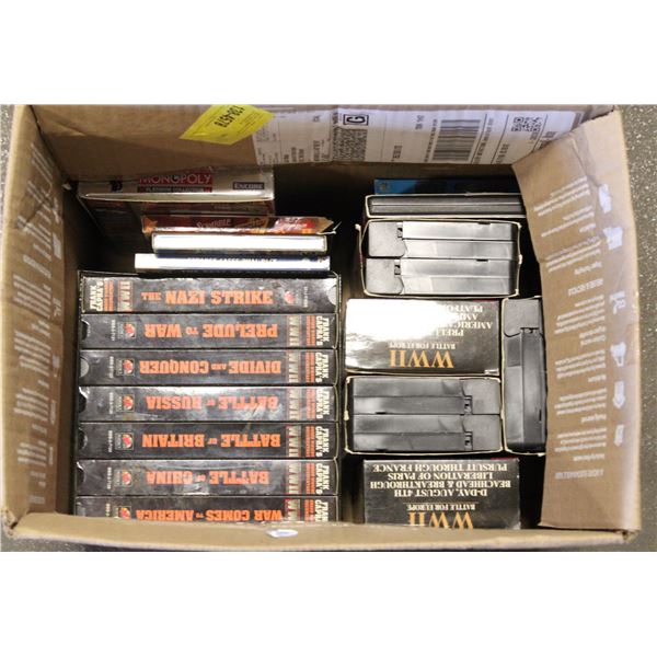 BOX OF WORLD WAR2 VHS MOVIES