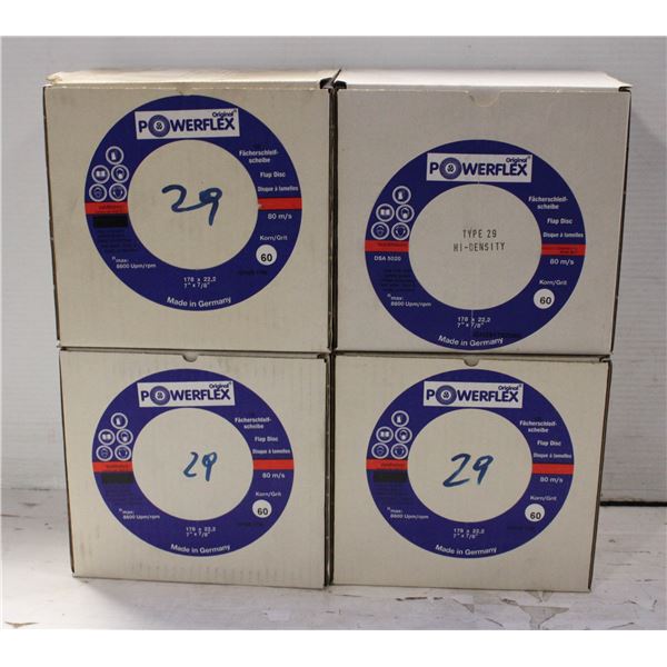 4 BOXES POWERFLEX FLAP DISK 178 X 22 7" X 7/8