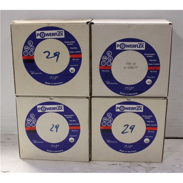 4 BOXES POWERFLEX FLAP DISK 178 X 22 7" X 7/8