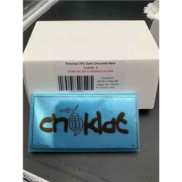 Peruvian 70 percent Dark Chocolate Candy Bars (6 x 90g)
