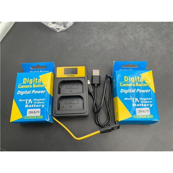 Digital Camera Battery Digital Power, Lithium Ion, 2pk, Charger set