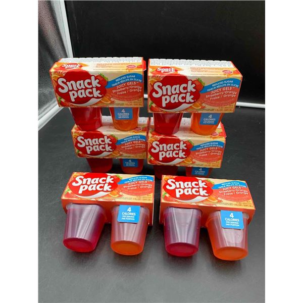 Snack Pack Reduced Sugar Juicy Gels Strawberry/Orange (6 x 4- 99g)
