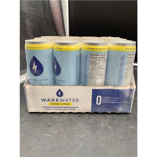 WakeWater Lemon Caffeinated Sparkling Water Beverage (12 x 355ml)