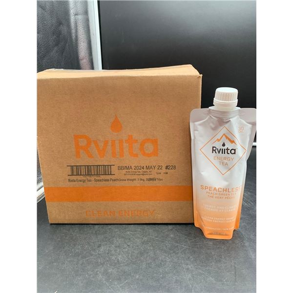 Rviita Energy Tea-Speachless Peach Green Tea (10 x 355ml)